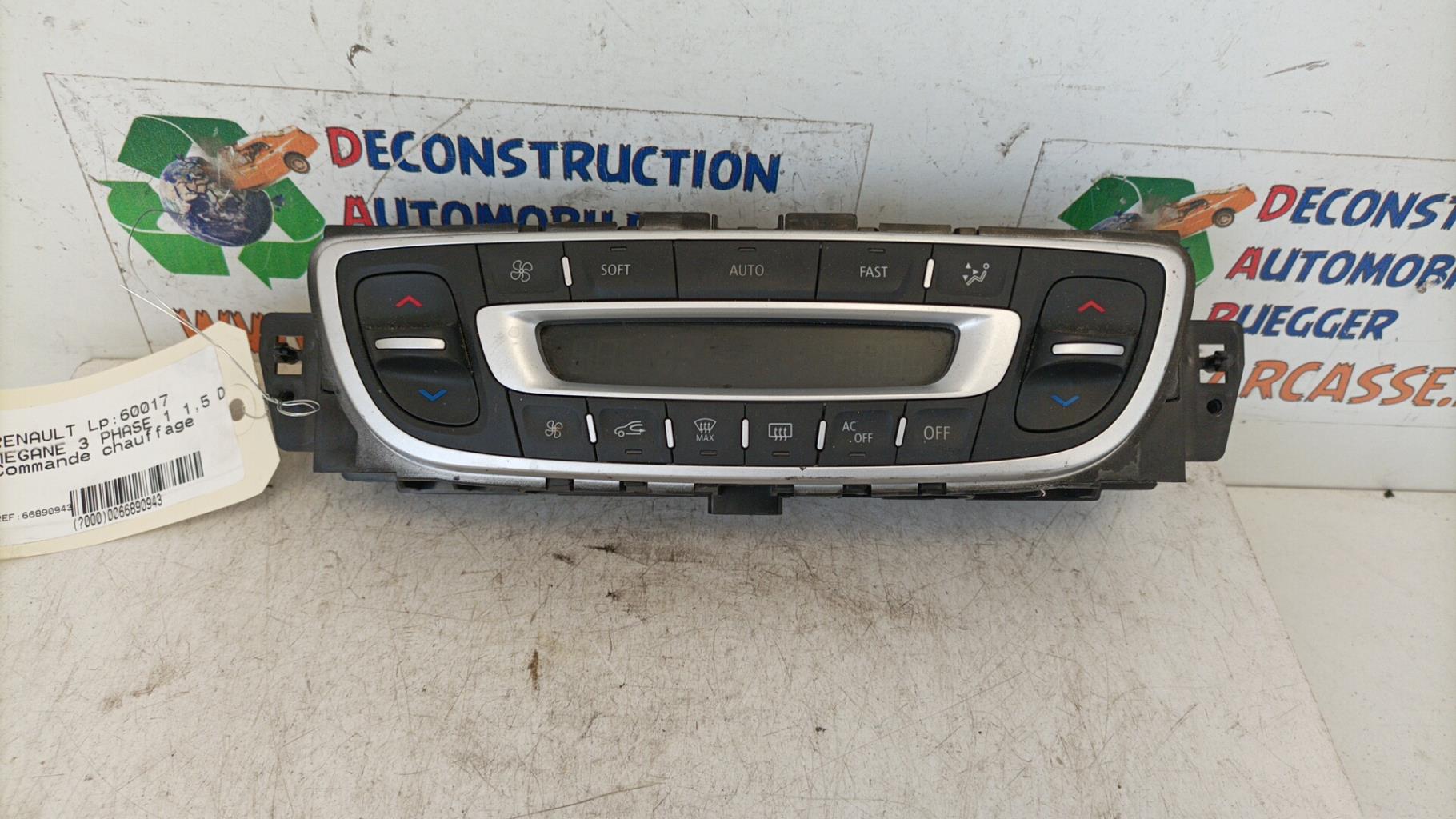 Commande chauffage RENAULT MEGANE 3 PHASE 1 Diesel - 1
