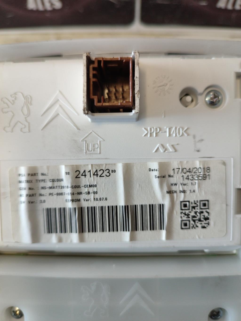 Compteur PEUGEOT 2008 1 PHASE 2 Diesel - 1