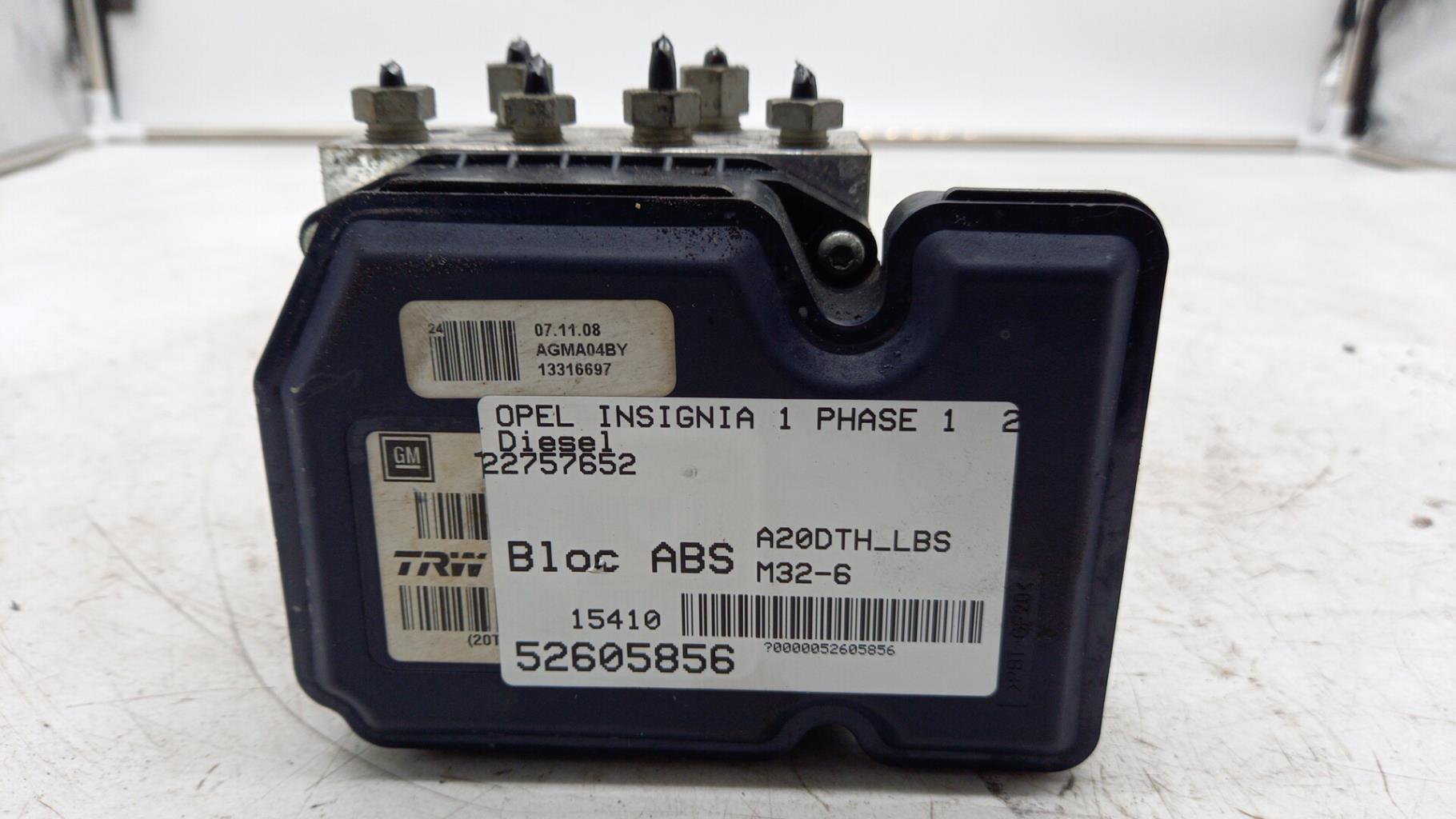 Blocco ABS (antibloccaggio freni) OPEL INSIGNIA 1 PHASE 1 Diésel - 1