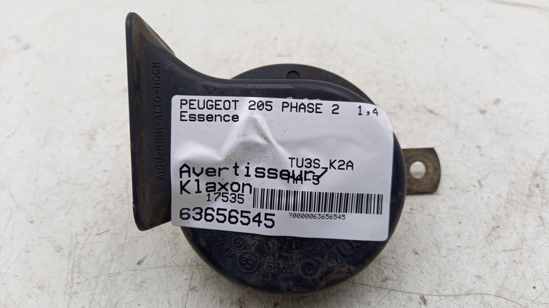 Tromba/Clacson PEUGEOT 205 PHASE 2 Gasolina - 1