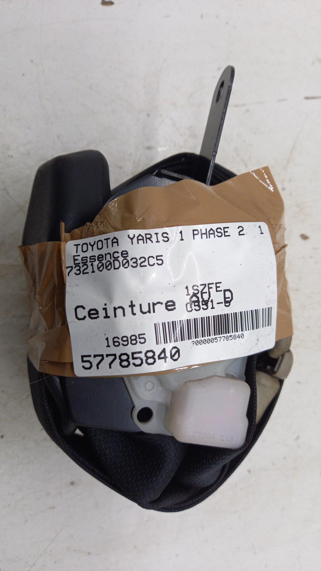 Cintura di sicurezza anteriore destra TOYOTA YARIS 1 PHASE 2 Gasolina - 1