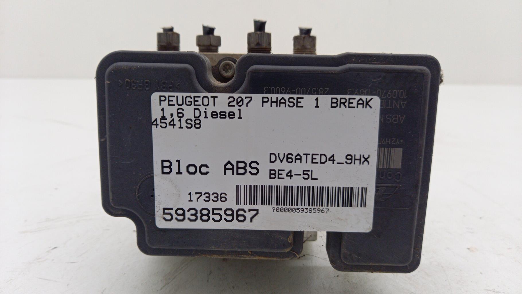 Blocco ABS (antibloccaggio freni) PEUGEOT 207 PHASE 1 BREAK Diésel - 1