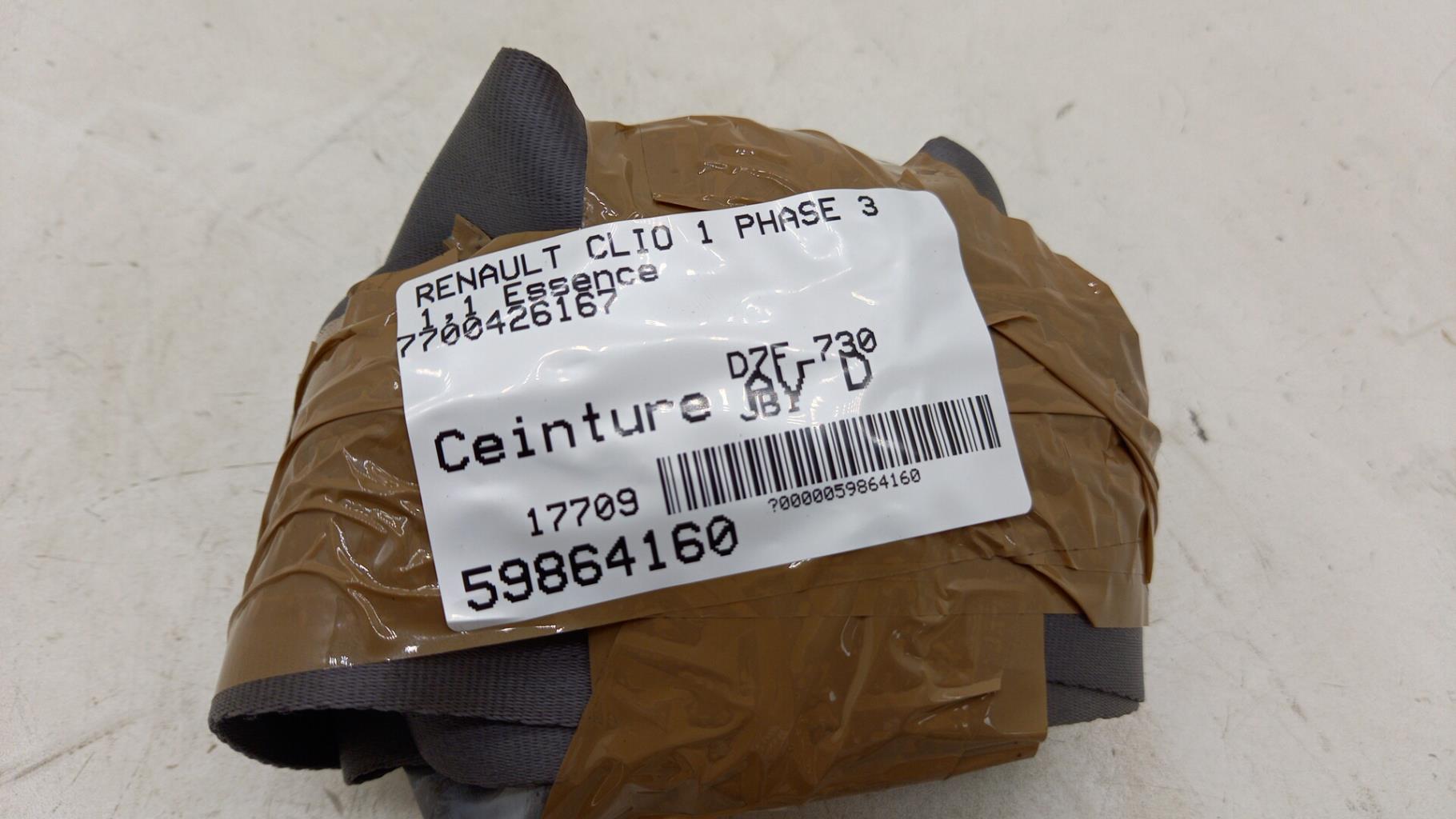 Cintura di sicurezza anteriore destra RENAULT CLIO 1 PHASE 3 Gasolina - 1