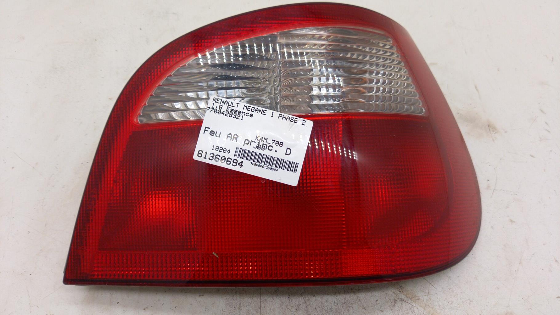 Fanale posteriore principale destro (luci) RENAULT MEGANE 1 PHASE 2 Gasolina - 1
