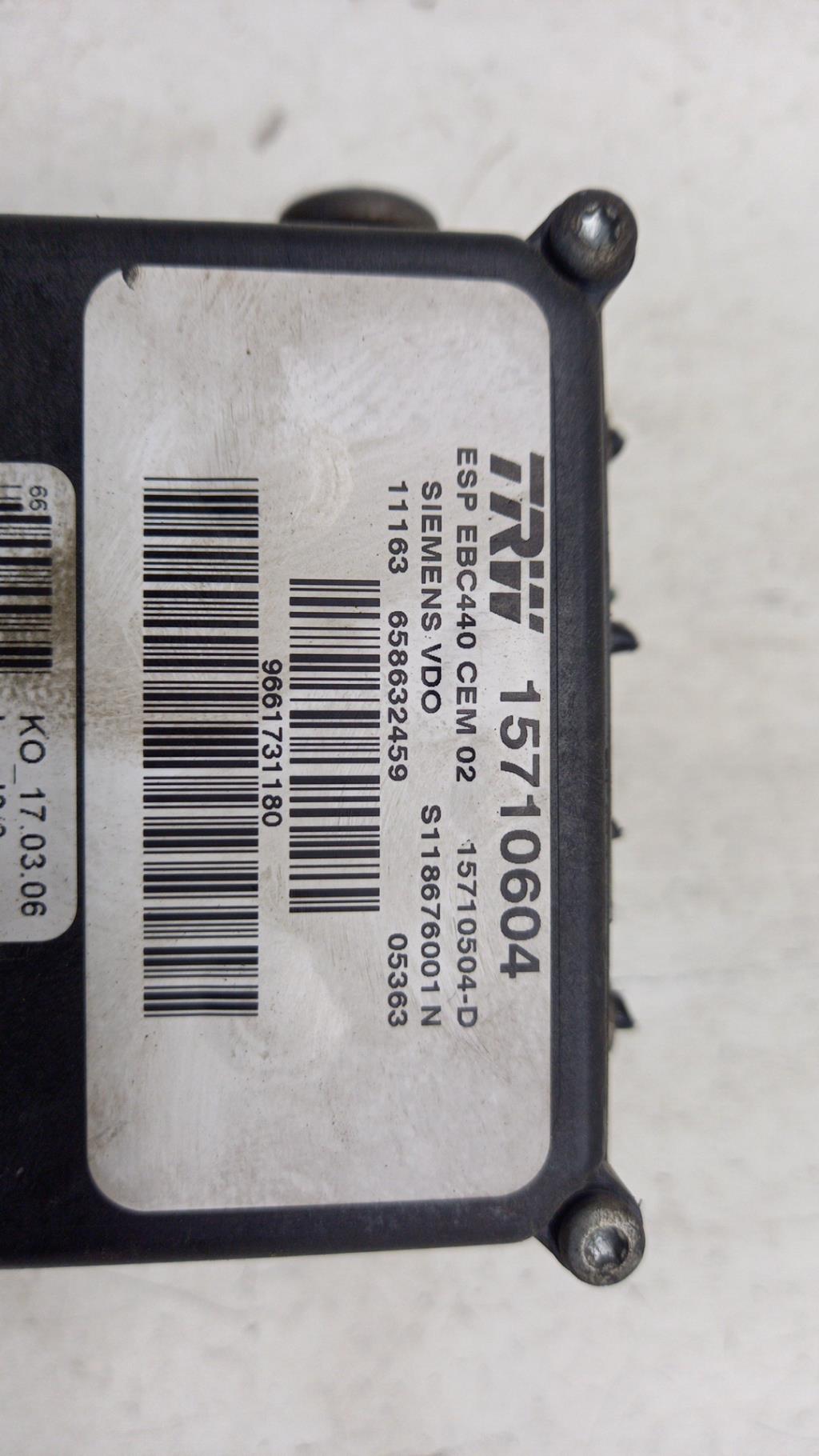 Blocco ABS (antibloccaggio freni) PEUGEOT 407 PHASE 1 Diésel - 1