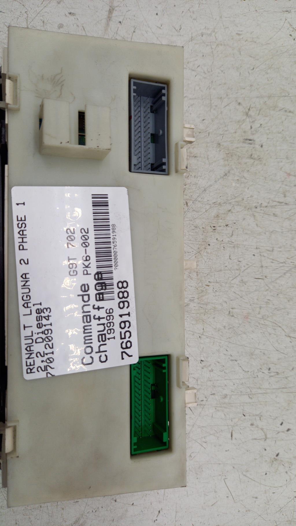 Commande chauffage RENAULT LAGUNA 2 PHASE 1 Diesel - 1