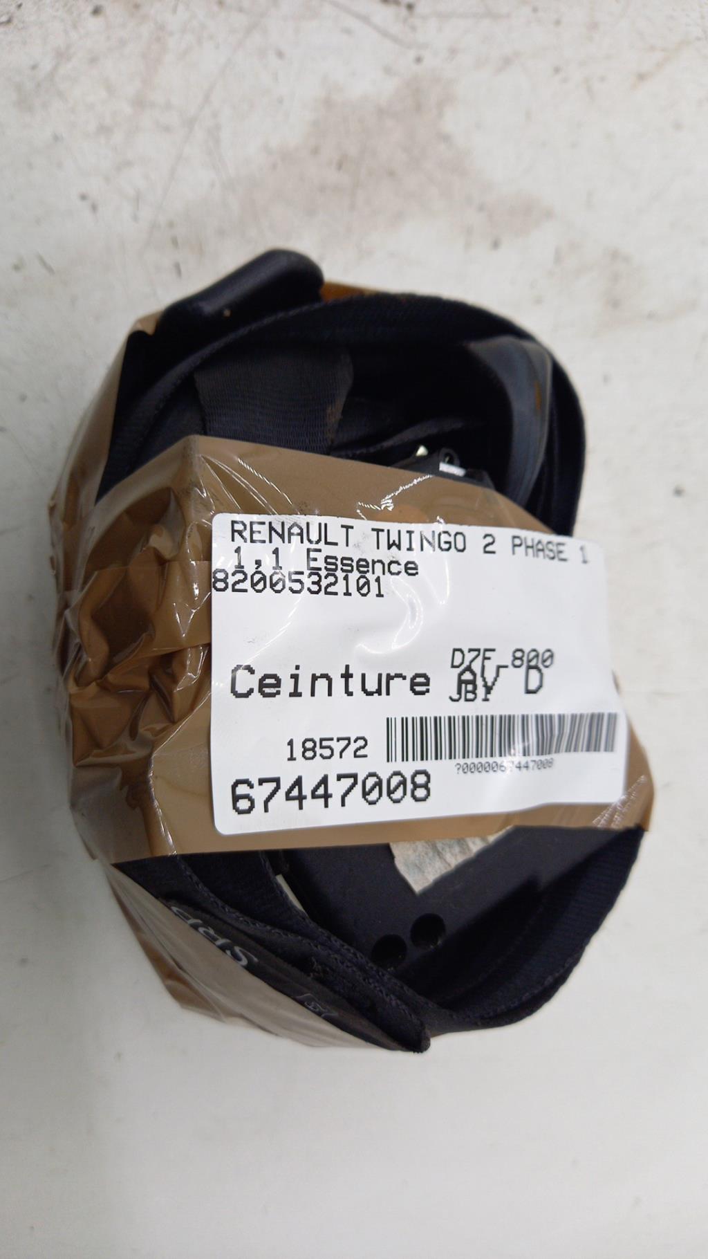 Cintura di sicurezza anteriore destra RENAULT TWINGO 2 PHASE 1 Gasolina - 1