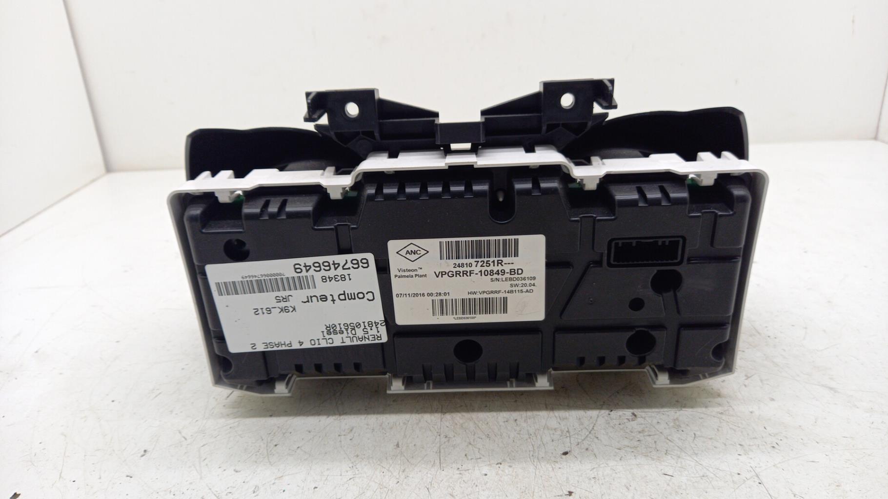 Compteur RENAULT CLIO 4 PHASE 2 Diesel - 1