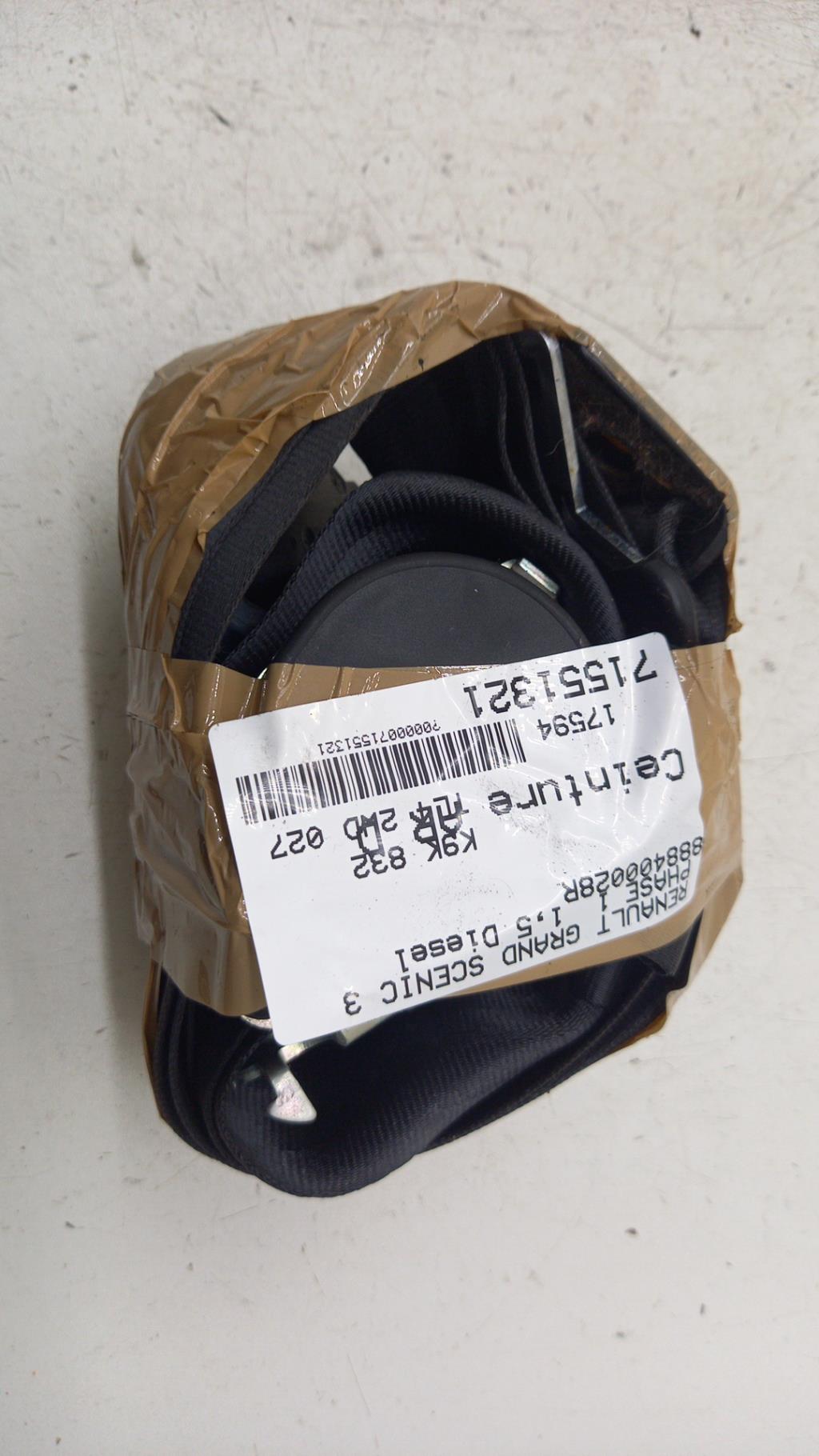 Cintura di sicurezza posteriore destra RENAULT GRAND SCENIC 3 PHASE 1 Diésel - 1