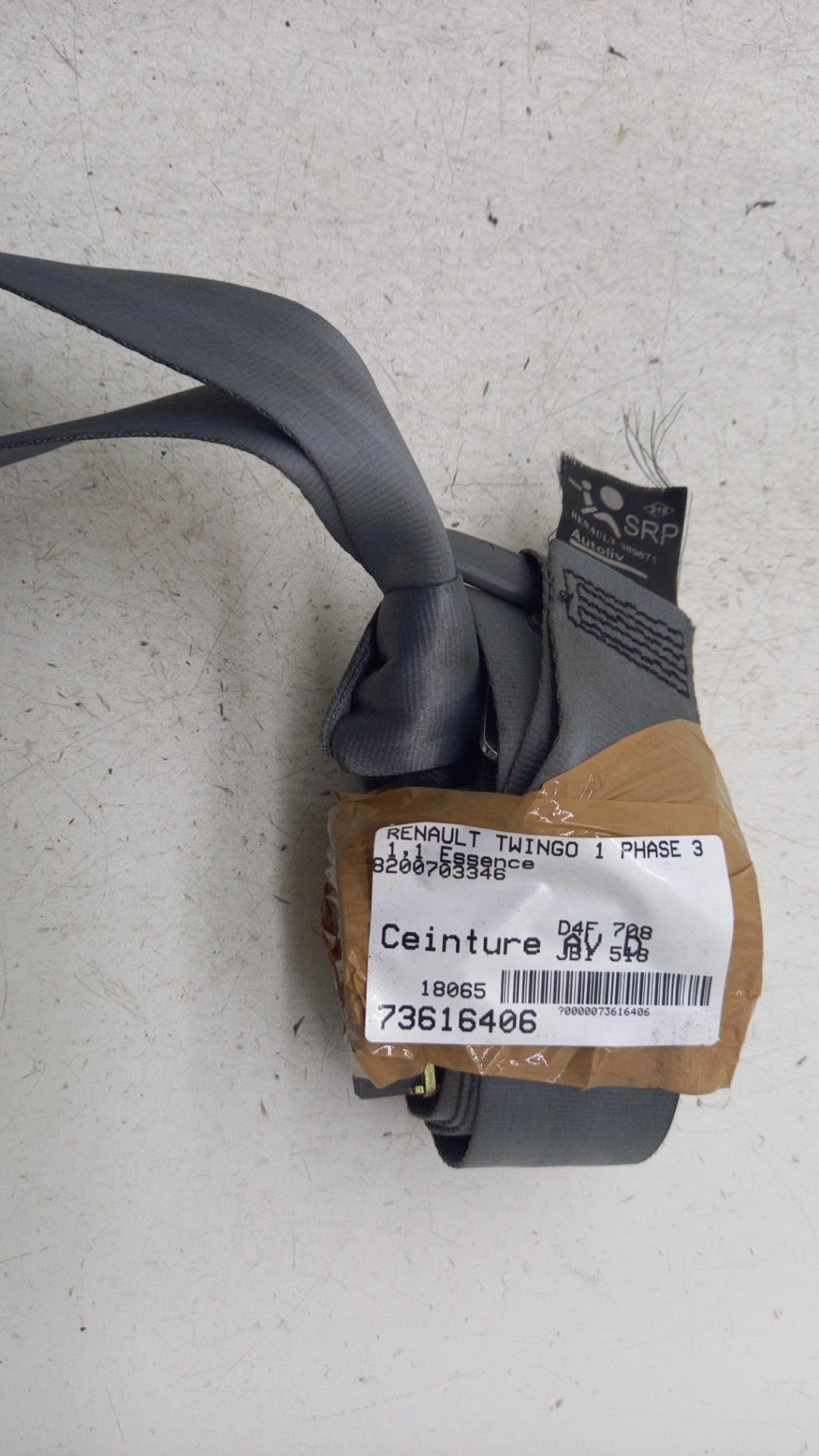 Cintura di sicurezza anteriore destra RENAULT TWINGO 1 PHASE 3 Gasolina - 1