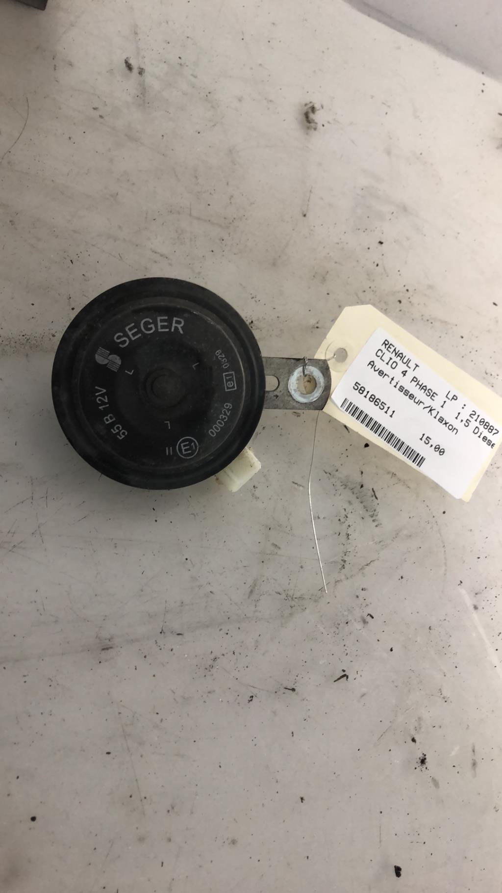 Avertisseur/Klaxon RENAULT CLIO 4 PHASE 1 Diesel - 1