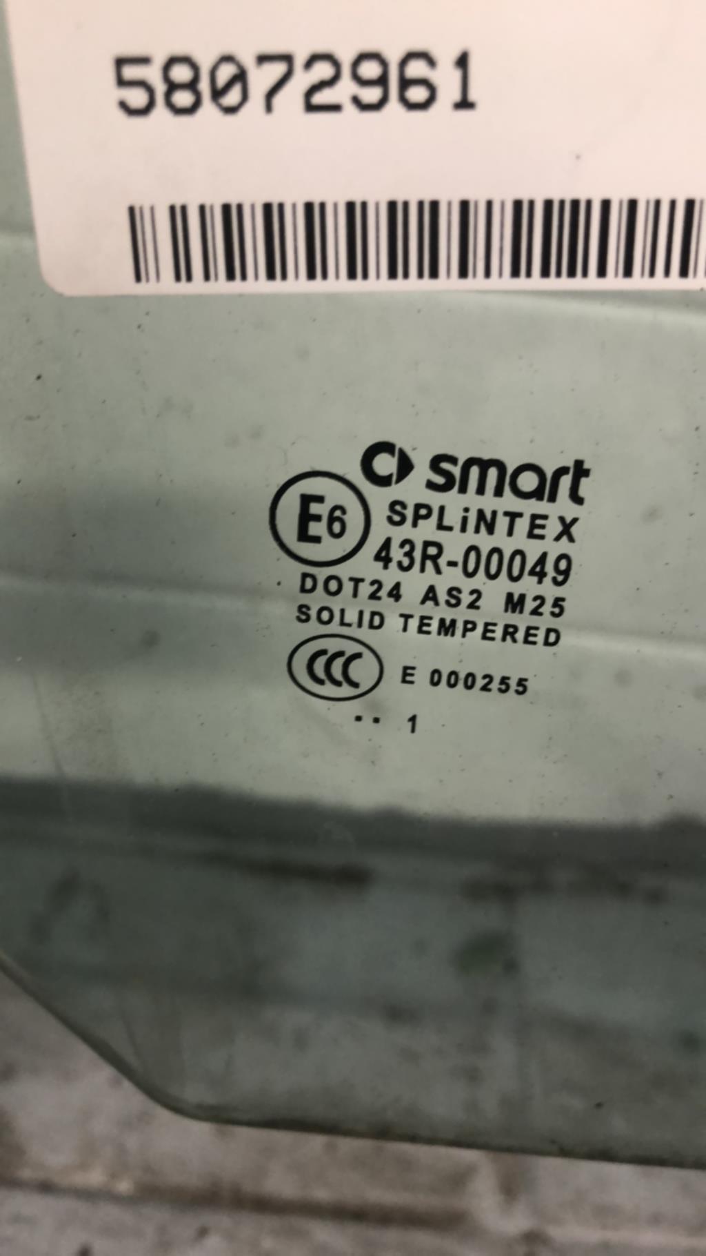 Vitre avant droit SMART FORTWO 2 COUPE Essence - 1