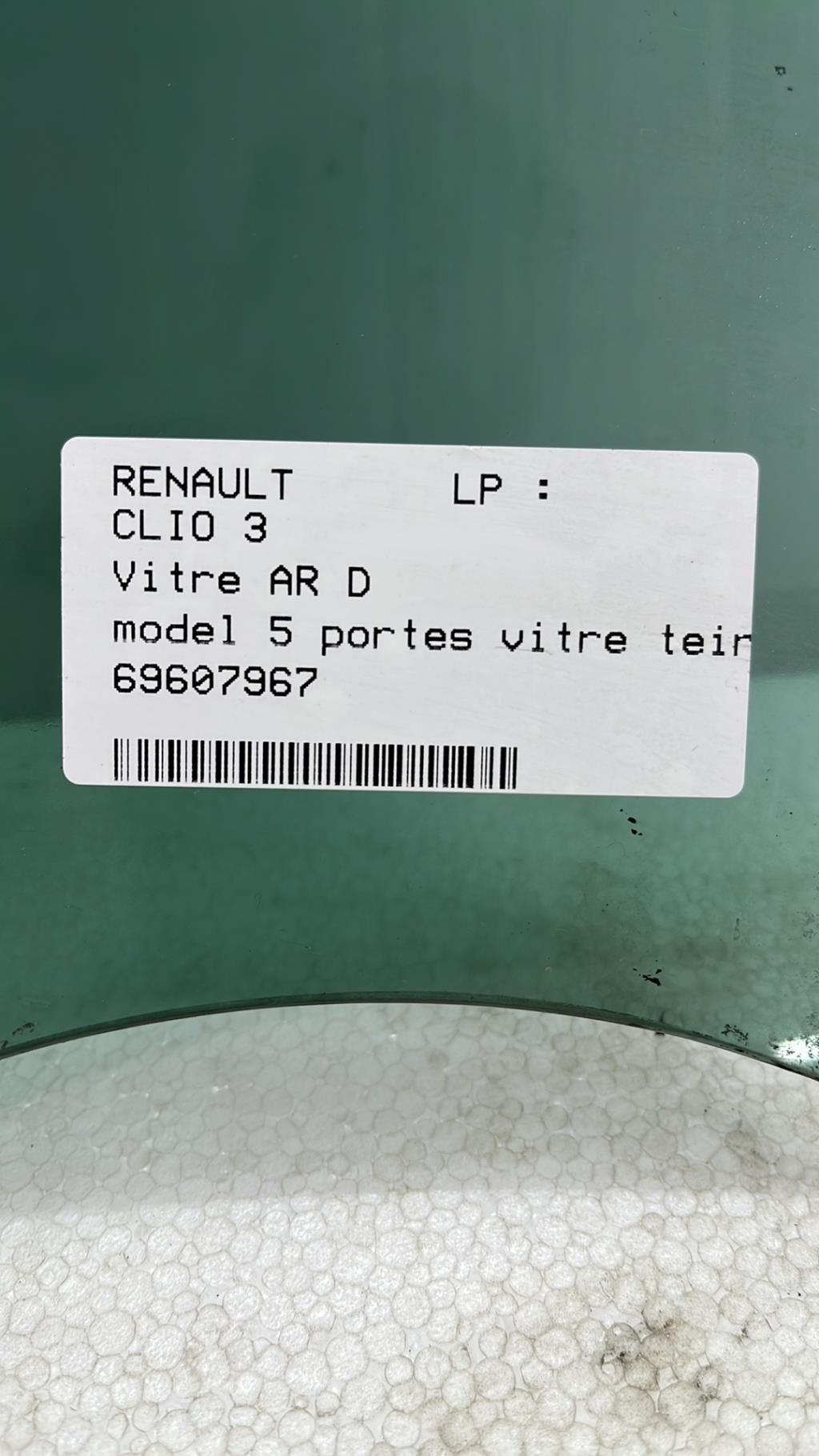 Vitre arriere droit RENAULT CLIO 3  - 1