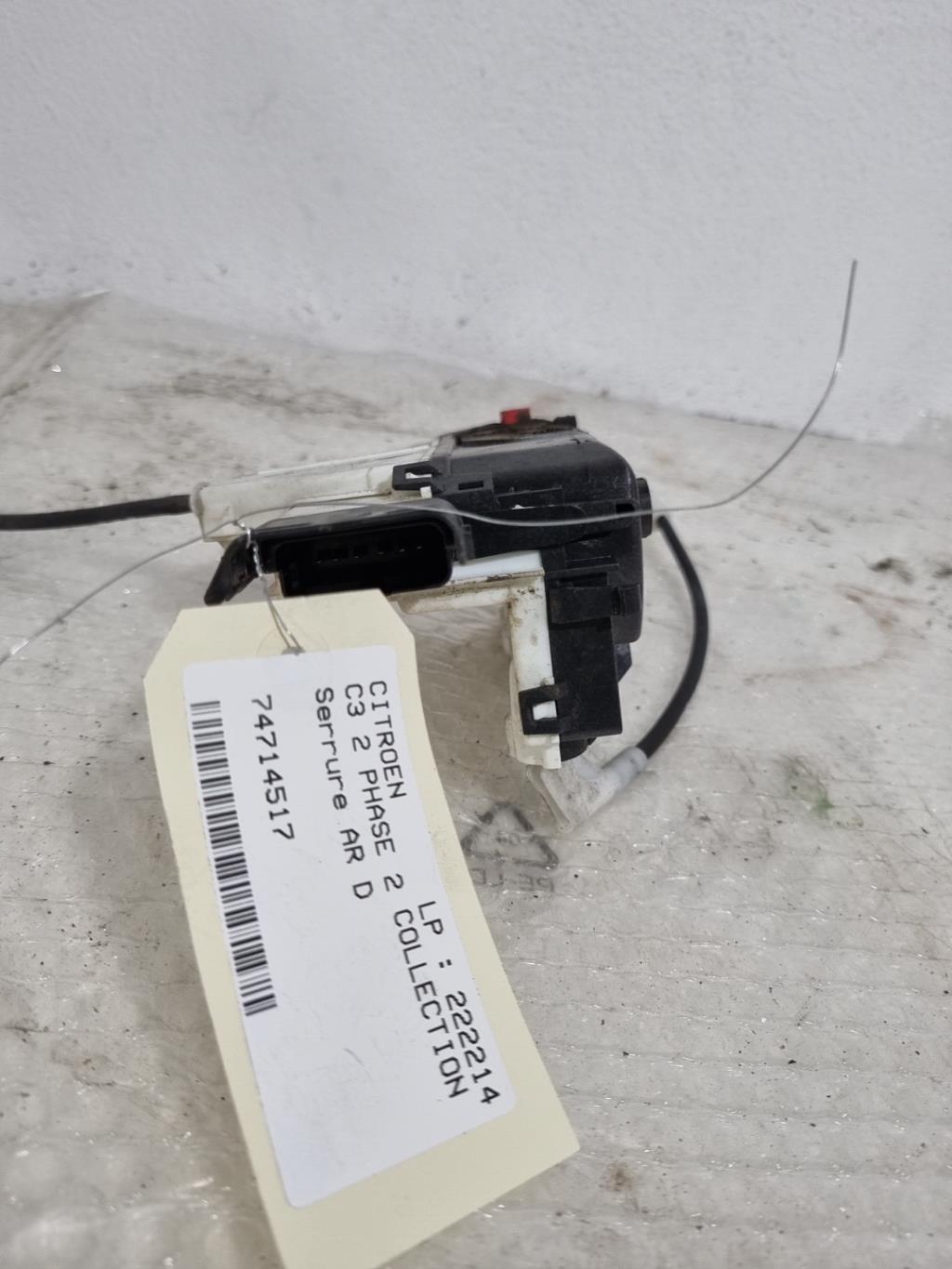 Serrure arriere droit CITROEN C3 2 PHASE 2 Essence - 1