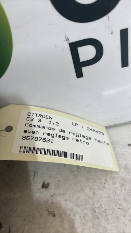 Commande de reglage hauteur de phare CITROEN C3 3 PHASE 2 Essence - 1