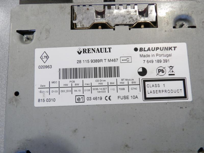Autoradio d'origine RENAULT MEGANE 3 PHASE 1 BREAK Diesel - 1