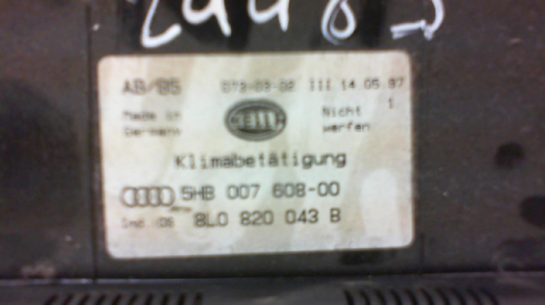 Commande chauffage AUDI A4 1 AVANT PHASE 1 BREAK Diesel - 1
