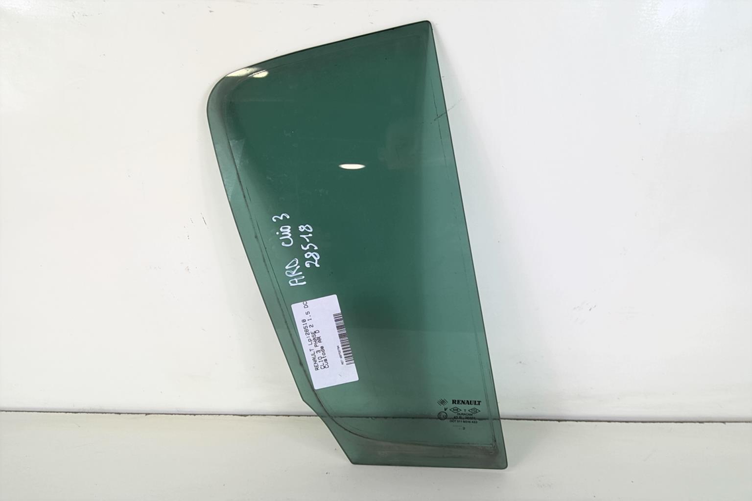 Vetro laterale fisso posteriore destro (portiera) RENAULT CLIO 3 PHASE 2 Diésel - 1