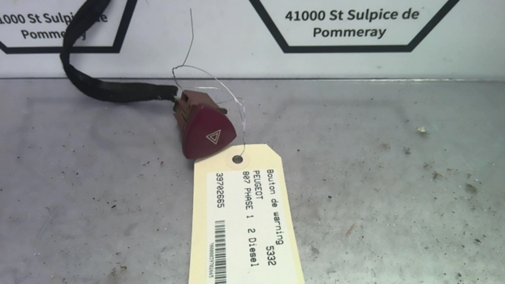 Bouton de warning PEUGEOT 807 Diesel - 1