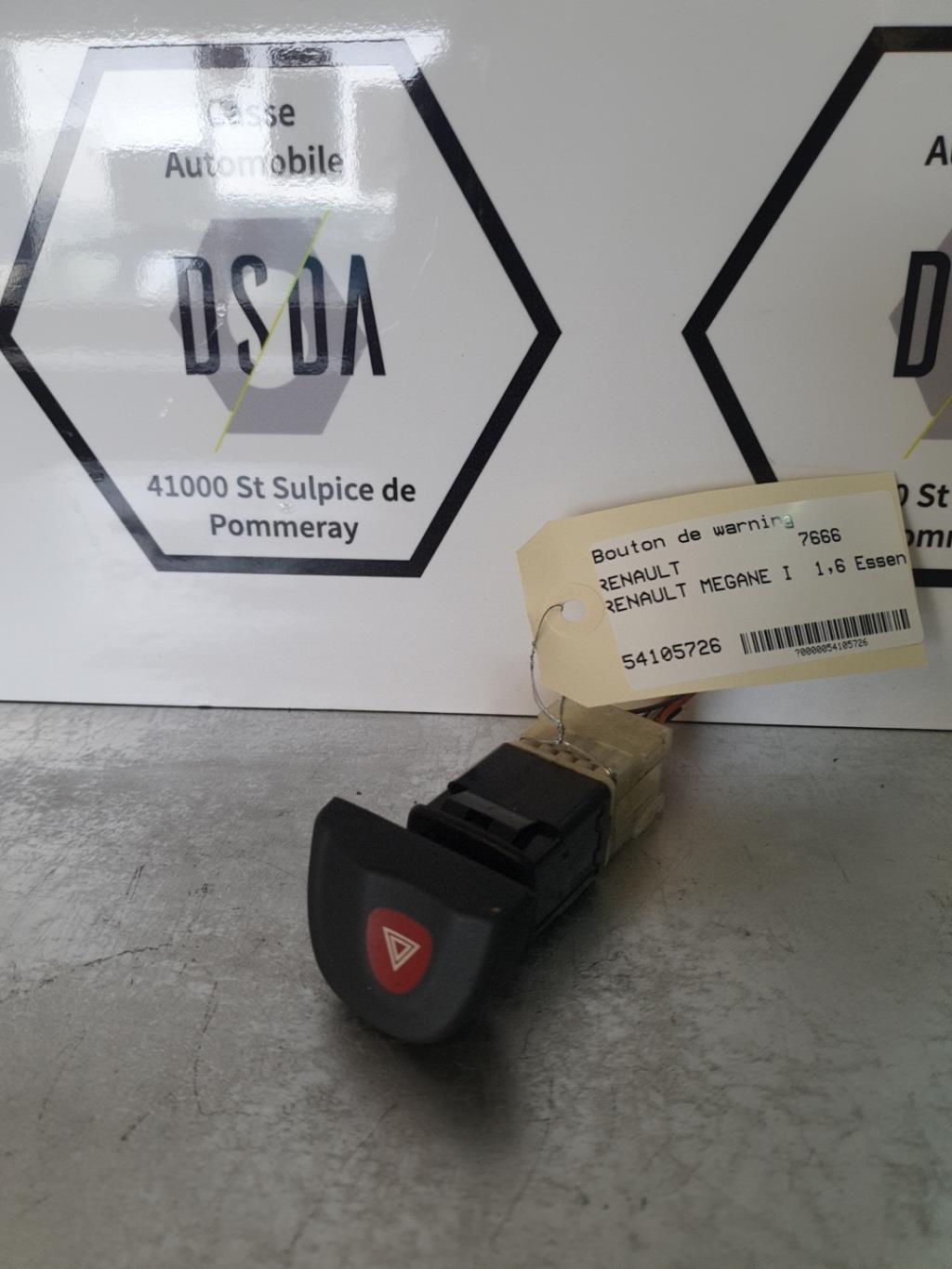 Bouton de warning RENAULT MEGANE 1 PHASE 1 Essence - 1