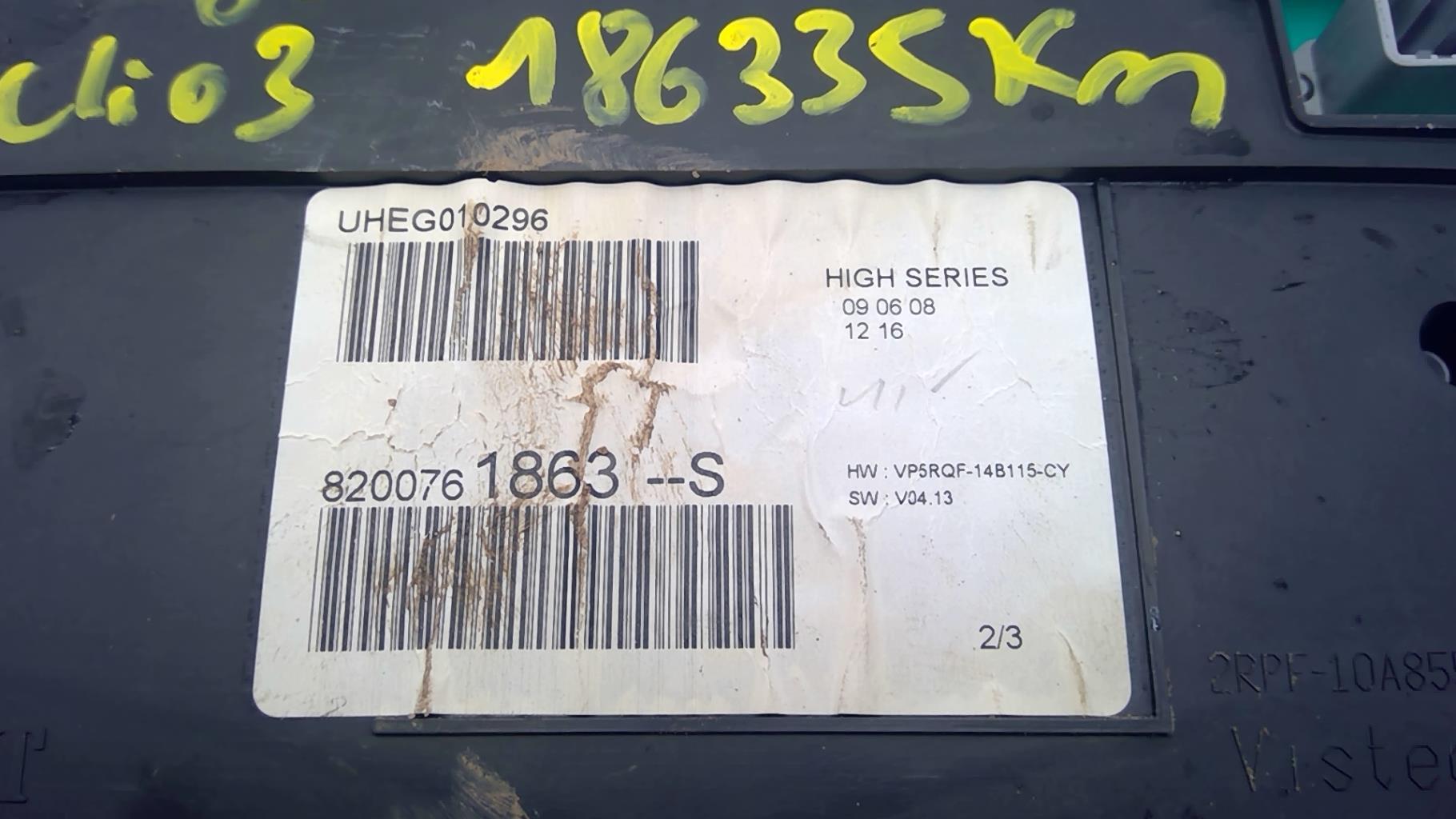 Compteur RENAULT CLIO 3 PHASE 1 Diesel - 1