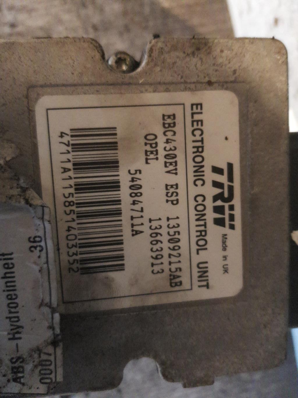 Blocco ABS (antibloccaggio freni) OPEL VECTRA B PHASE 2 Diésel - 1