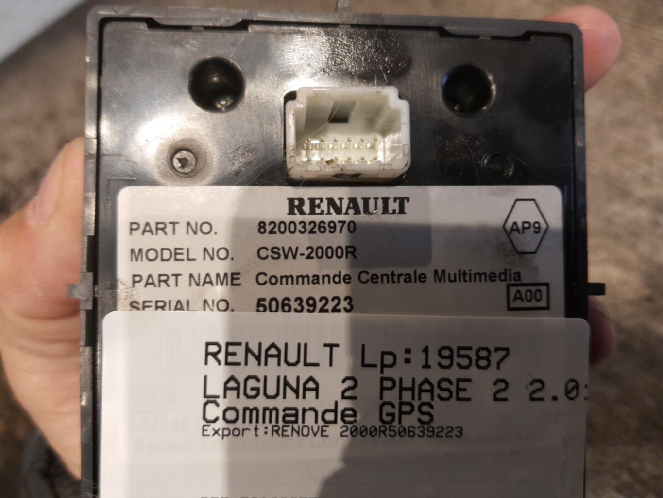 Commande GPS RENAULT LAGUNA 2 PHASE 2 Essence - 1