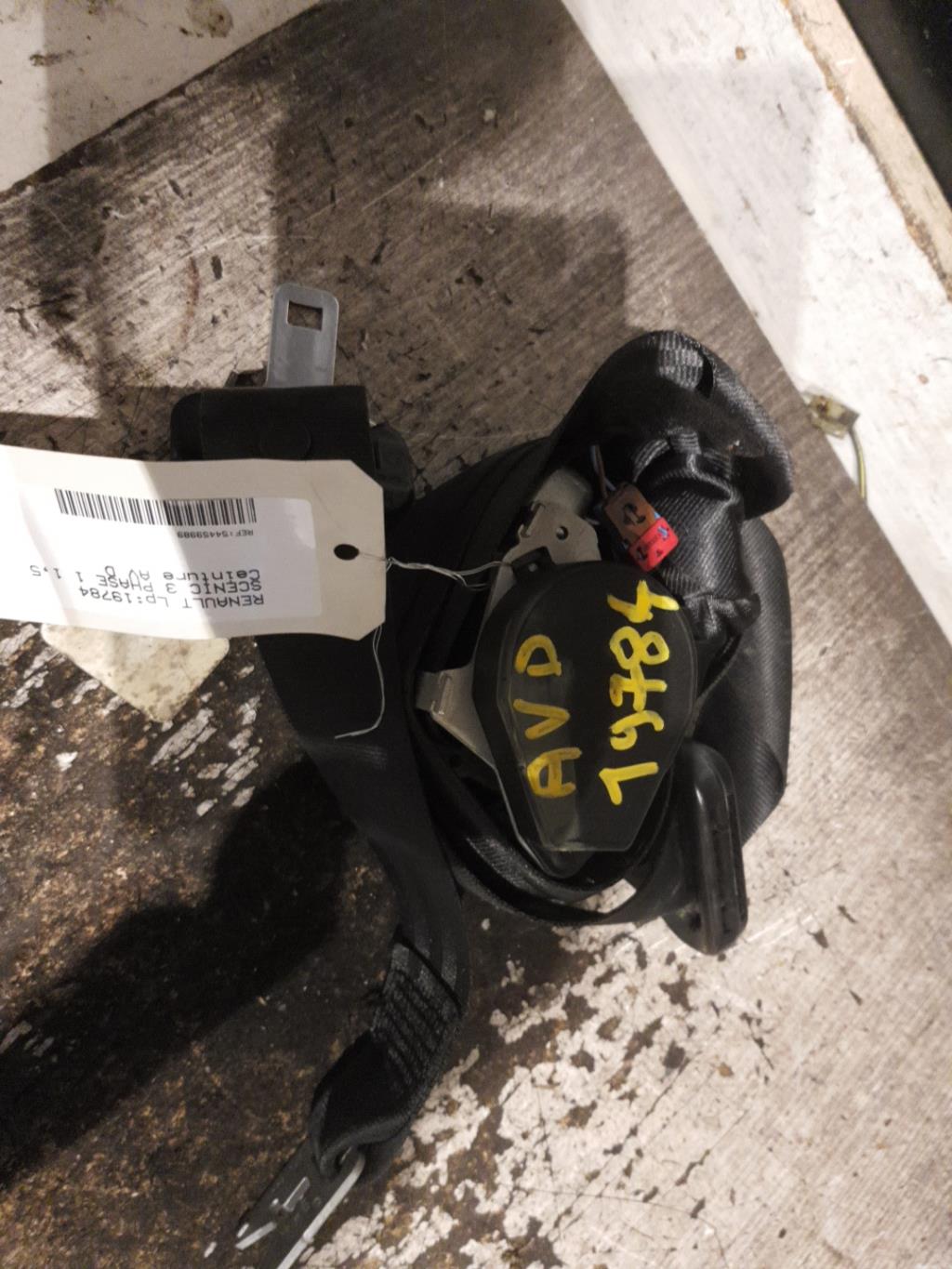 Cintura di sicurezza anteriore destra RENAULT SCENIC 3 PHASE 1 Diésel - 1