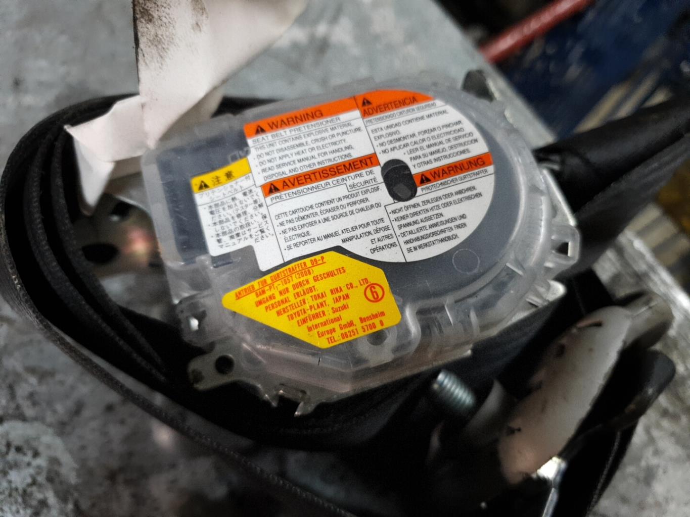 Cintura di sicurezza anteriore destra SUZUKI SWIFT 3 Gasolina - 1