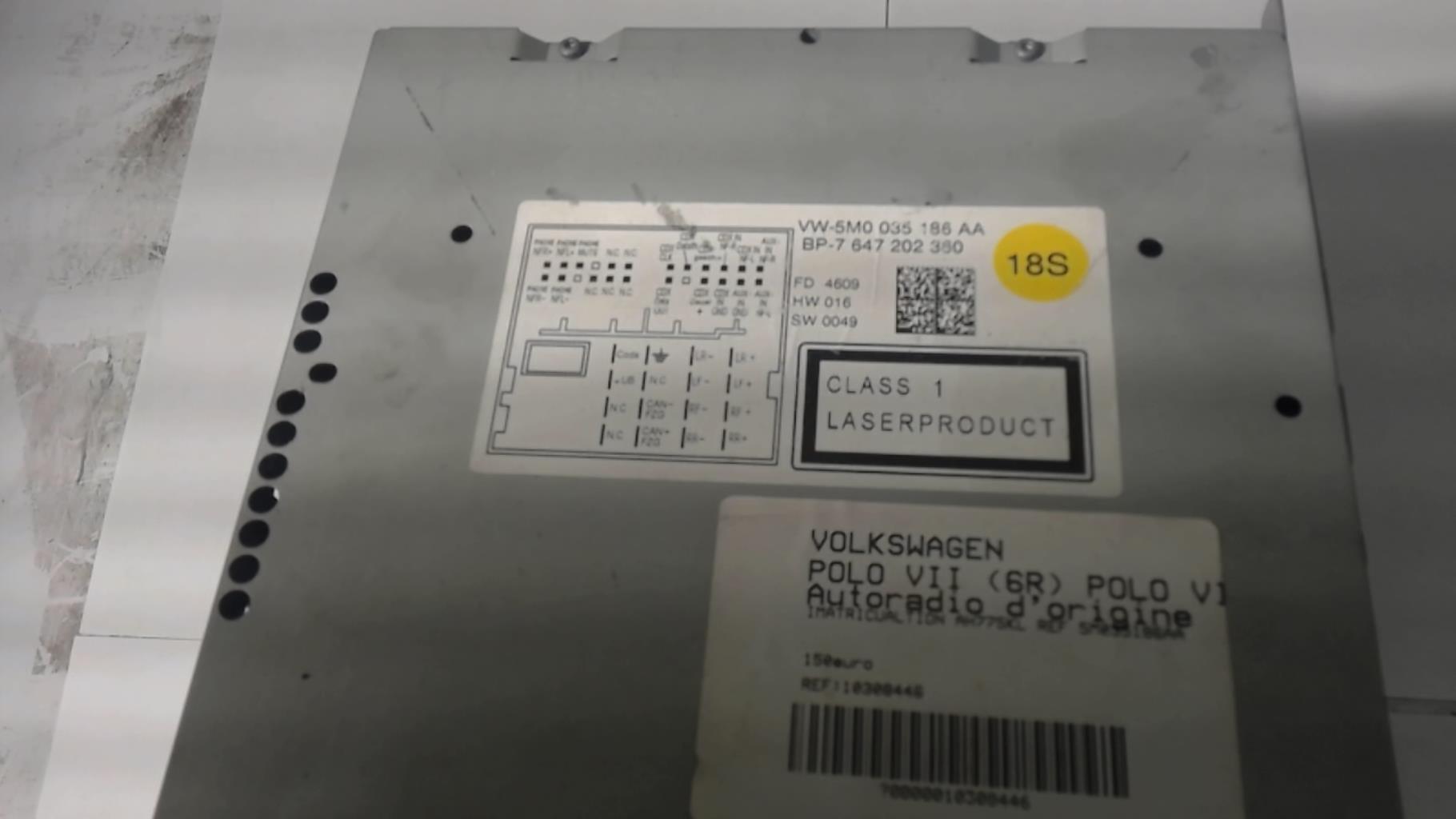 Autoradio originale VOLKSWAGEN POLO 5 Gasolina - 1
