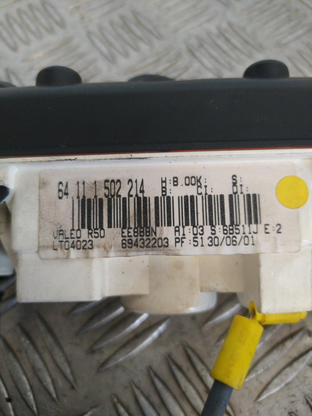 Commande chauffage MINI MINI 1 R50/R53 PHASE 1 Essence - 1