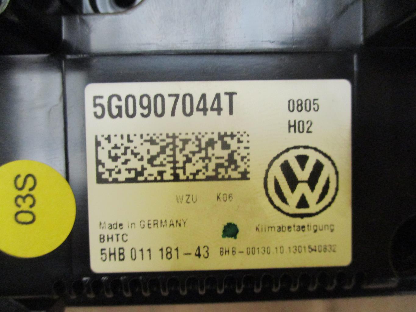 Commande chauffage VOLKSWAGEN GOLF 7 PHASE 1 Diesel - 1