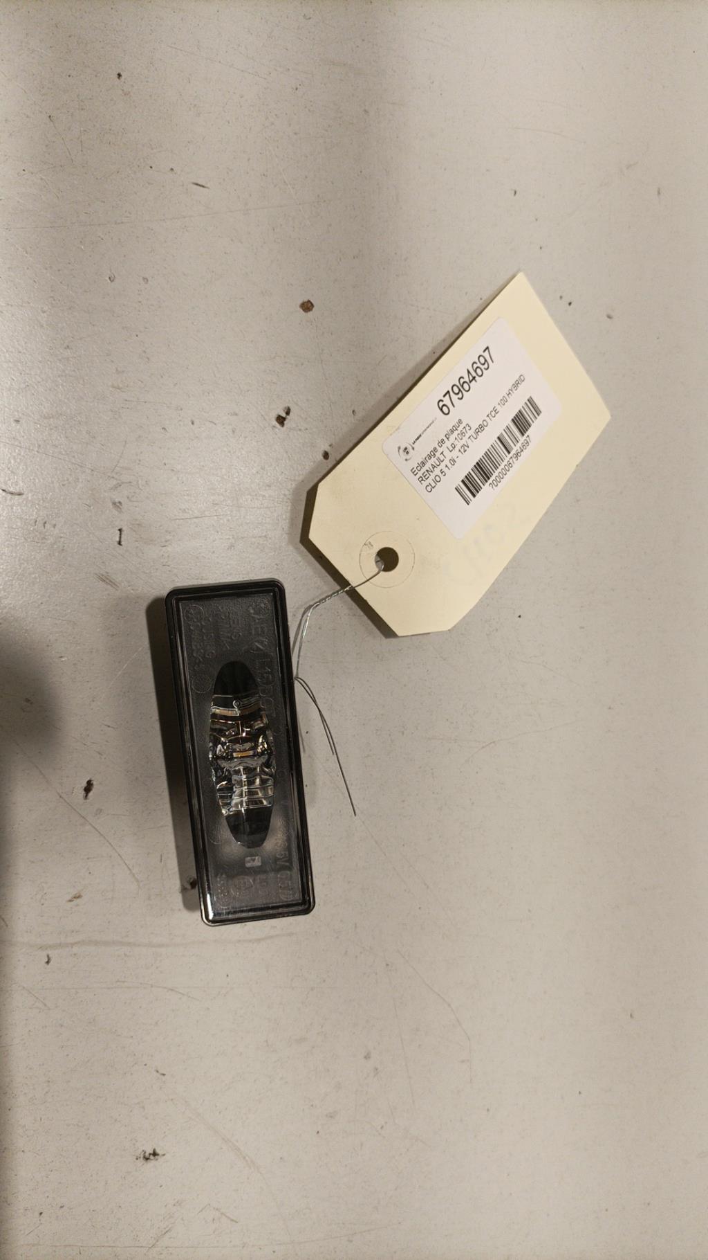 Eclairage de plaque RENAULT CLIO 5 PHASE 1 Essence/Hybride - 1