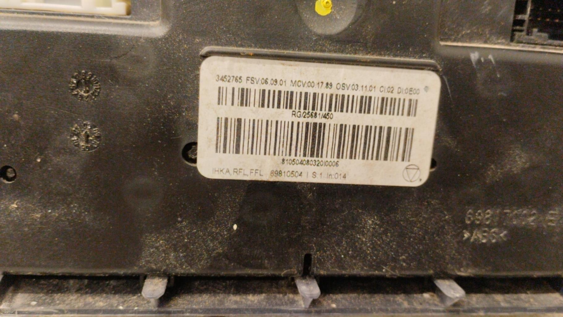 Commande chauffage MINI MINI 2 R56 PHASE 1 Diesel - 1