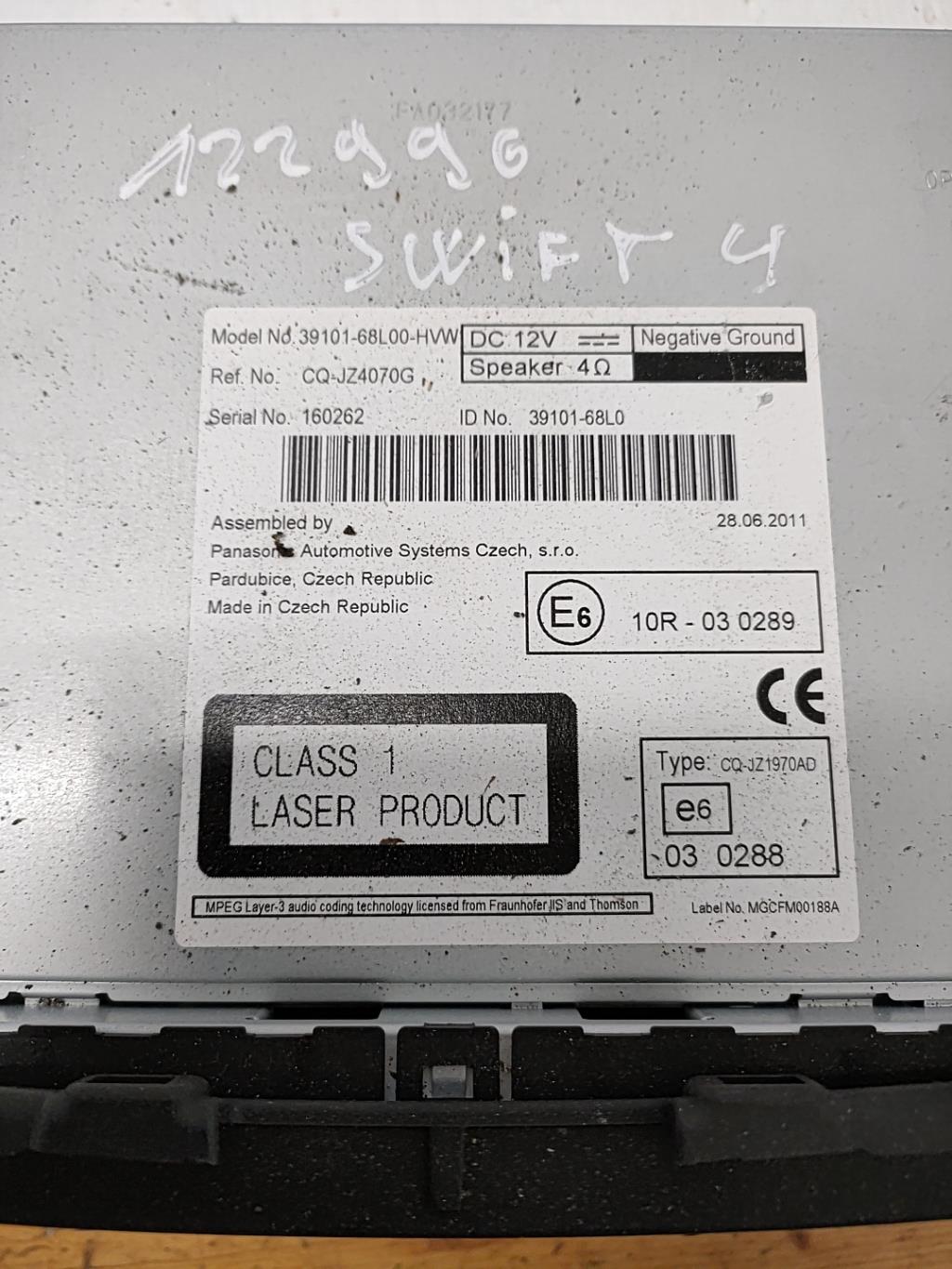 Ecran GPS SUZUKI SWIFT 4 Diesel - 1