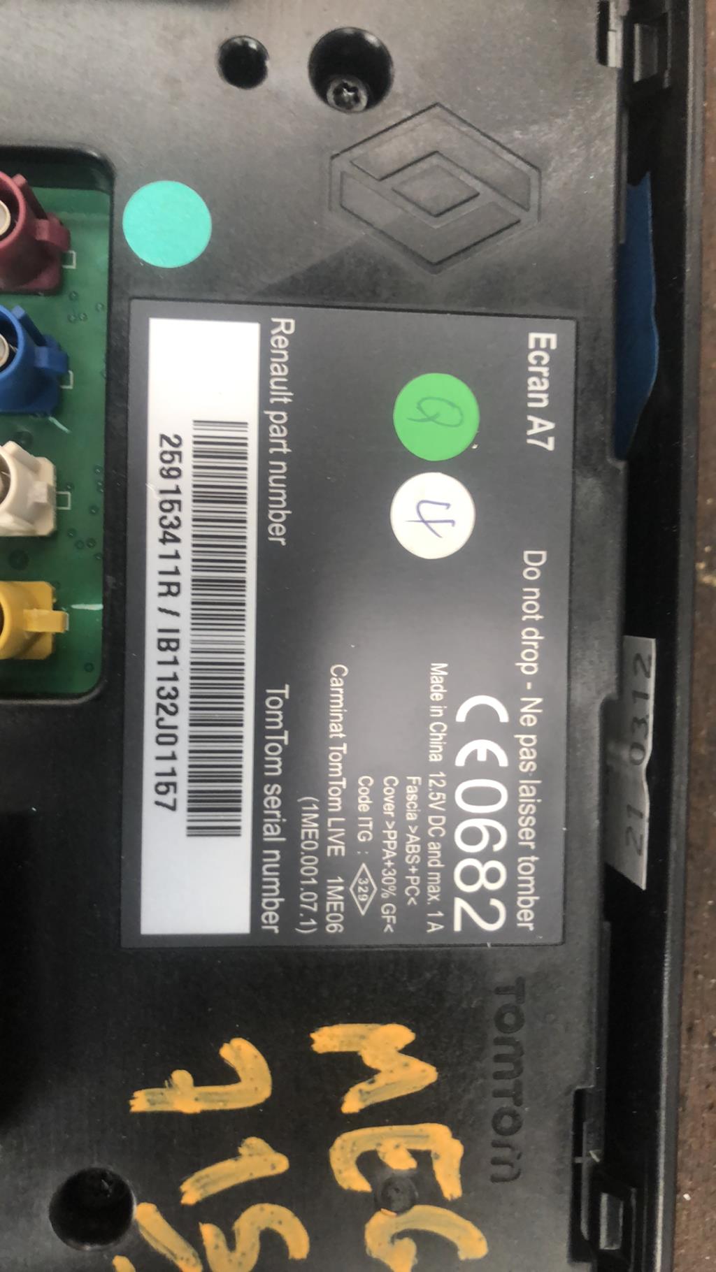 Ecran GPS RENAULT MEGANE 3 PHASE 2 Diesel - 1