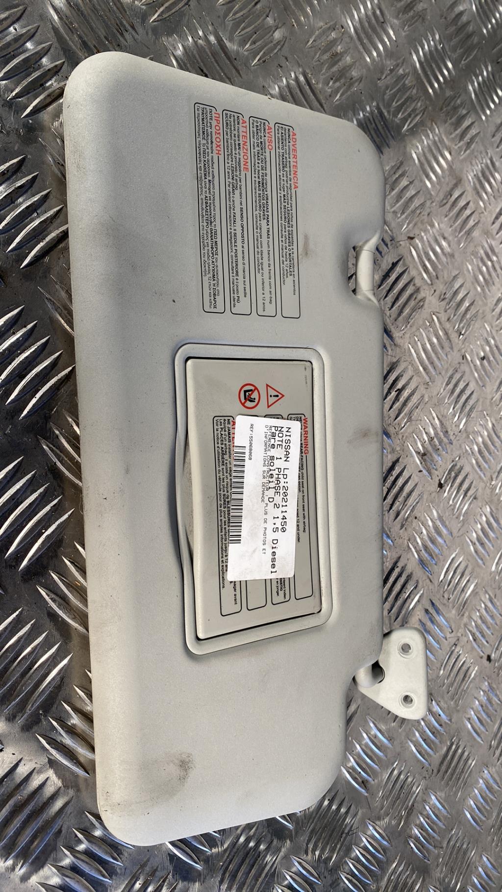 Pare soleil droit NISSAN NOTE 1 PHASE 2 Diesel - 1