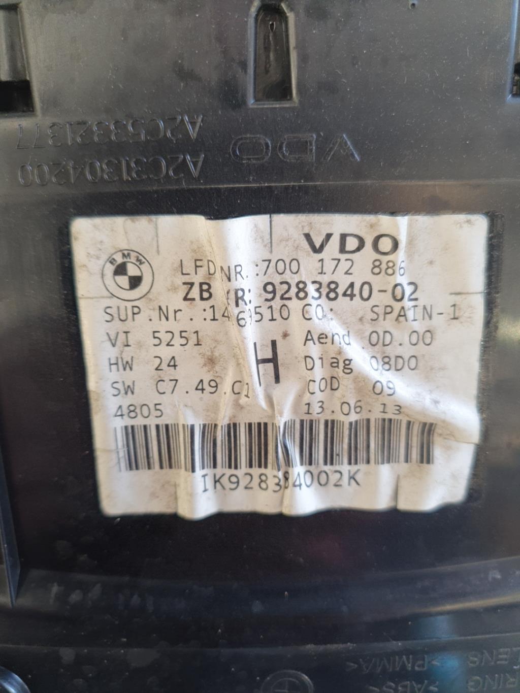 Compteur BMW X1 E84 PHASE 2 Diesel - 1