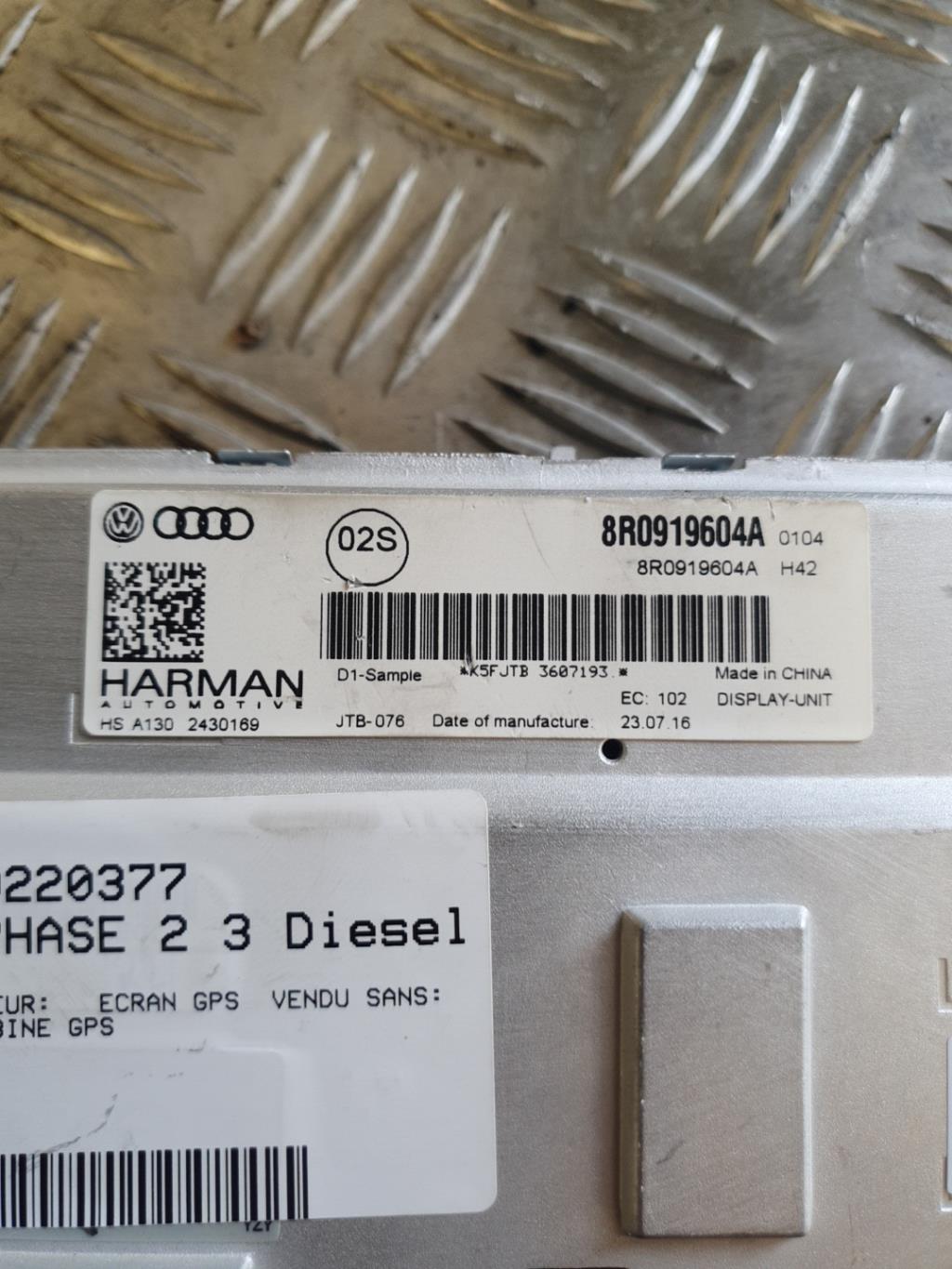 Ecran GPS AUDI Q5 1 SQ5 PHASE 2 Diesel - 1