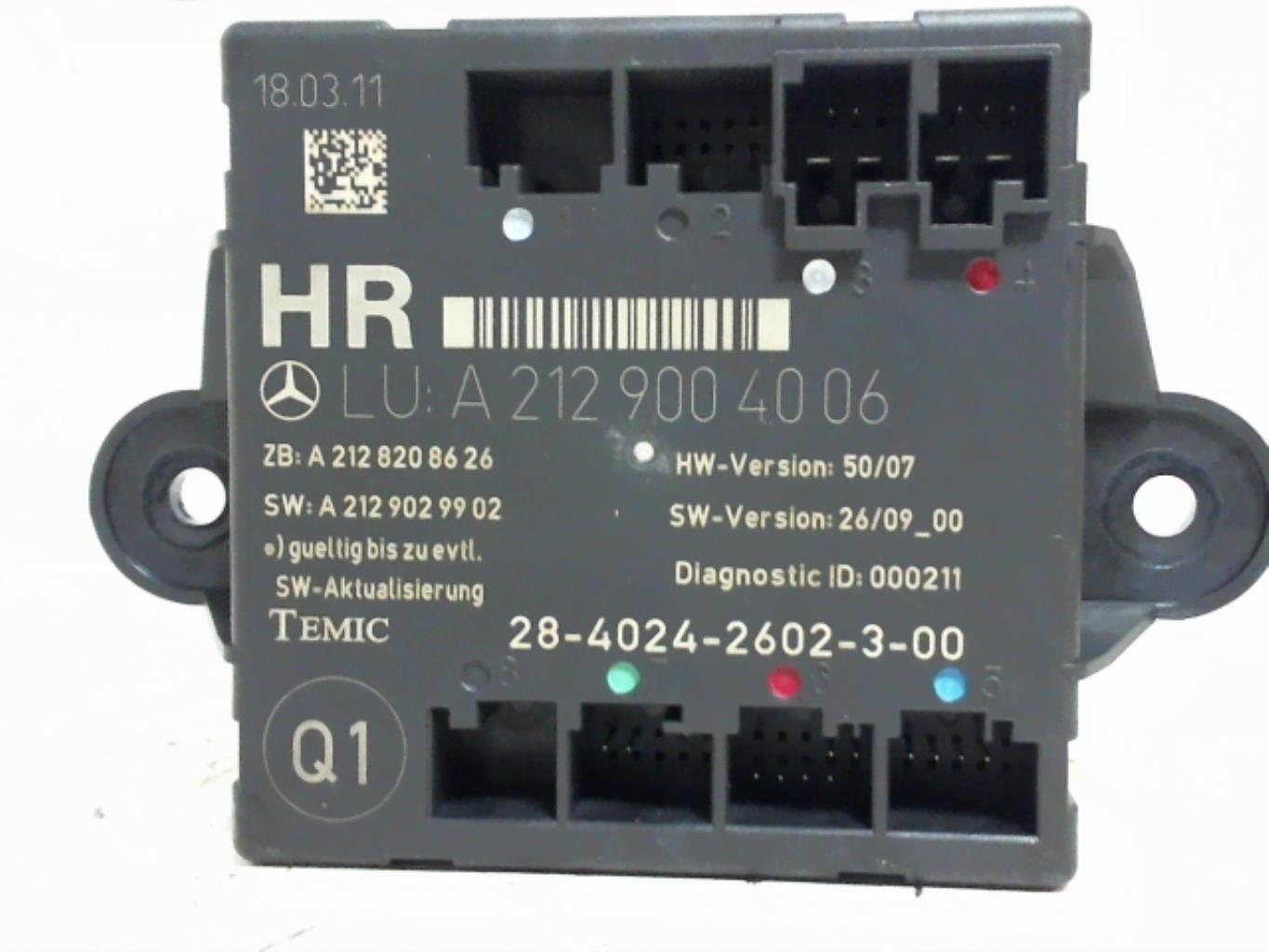 Calculateur MERCEDES CLASSE E 212 PHASE 1 Diesel - 1