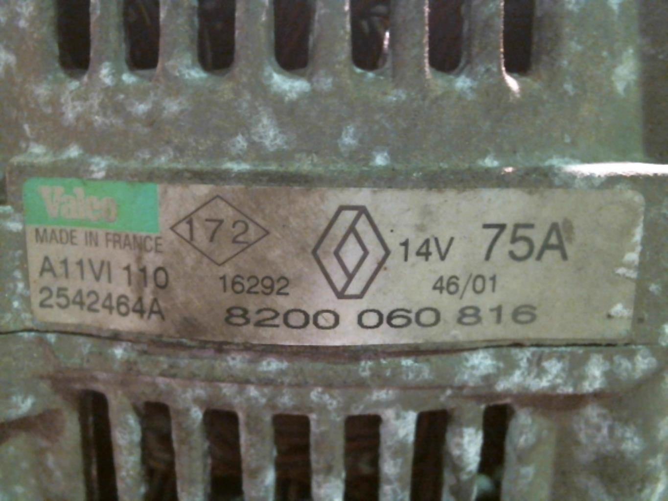 Alternatore RENAULT TWINGO 1 PHASE 3 Gasolina - 1
