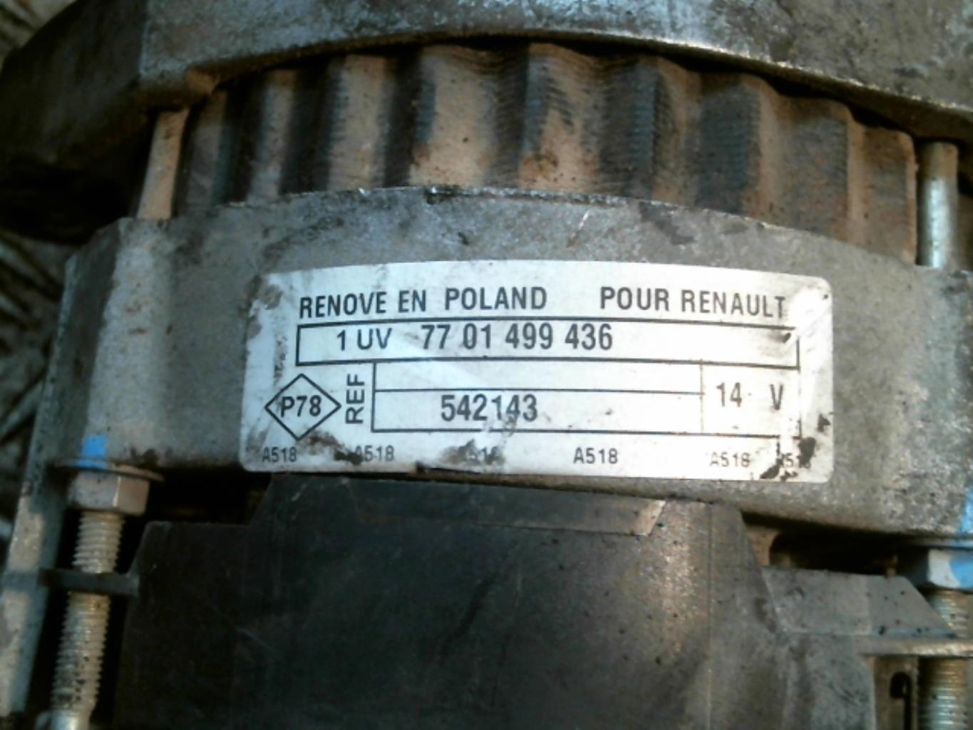 Alternatore RENAULT CLIO 1 PHASE 1 Gasolina - 1