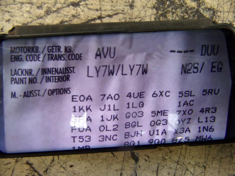 Malle/Hayon arriere AUDI A3 1 PHASE 2 Essence - 1