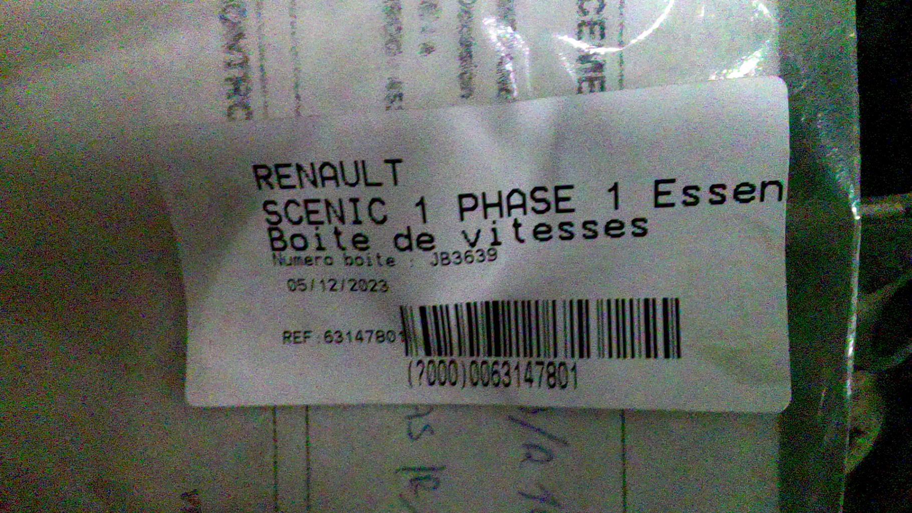 Boite de vitesses RENAULT SCENIC 1 PHASE 1 Essence - 1