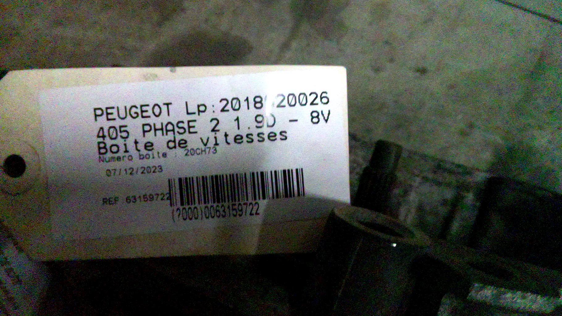 Boite de vitesses PEUGEOT 405 PHASE 2 Diesel - 1