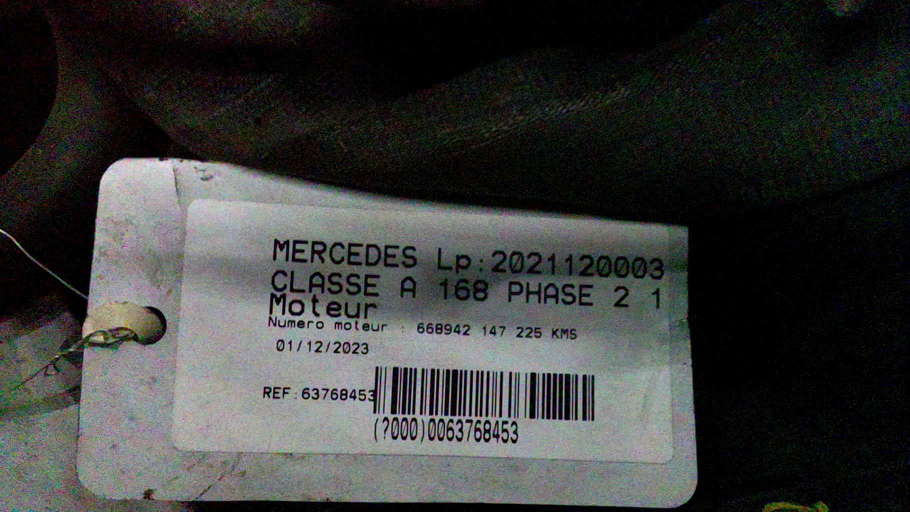 Moteur MERCEDES CLASSE A 168  - 1