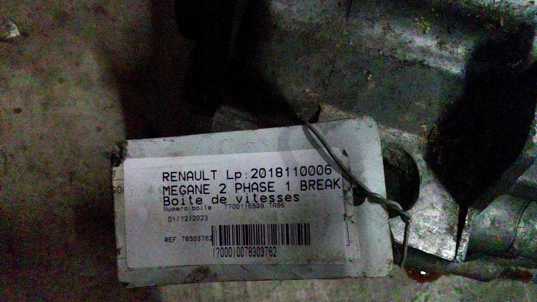 Boite de vitesses RENAULT MEGANE 2 PHASE 1 BREAK Diesel - 1