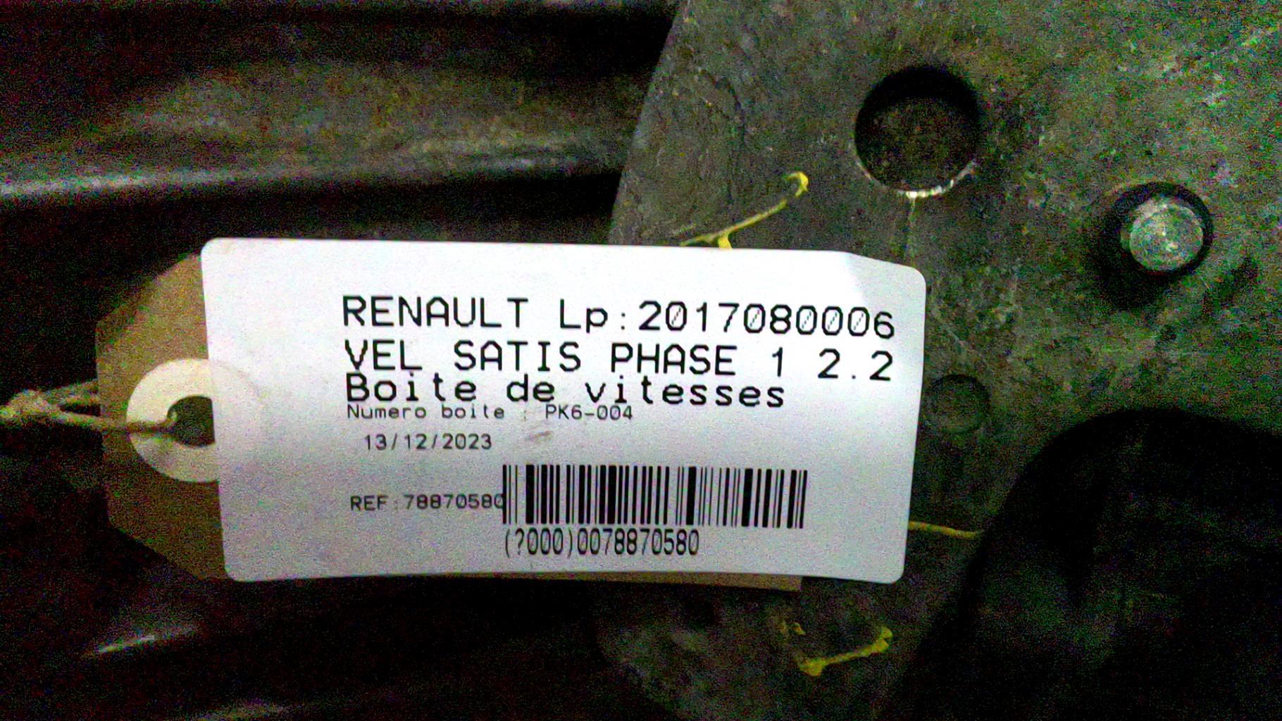 Boite de vitesses RENAULT VEL SATIS PHASE 1 Diesel - 1