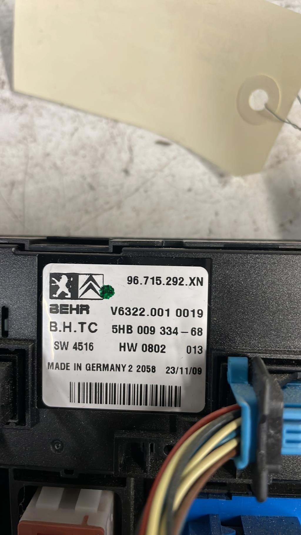 Commande chauffage PEUGEOT 407 PHASE 2 BREAK Diesel - 1
