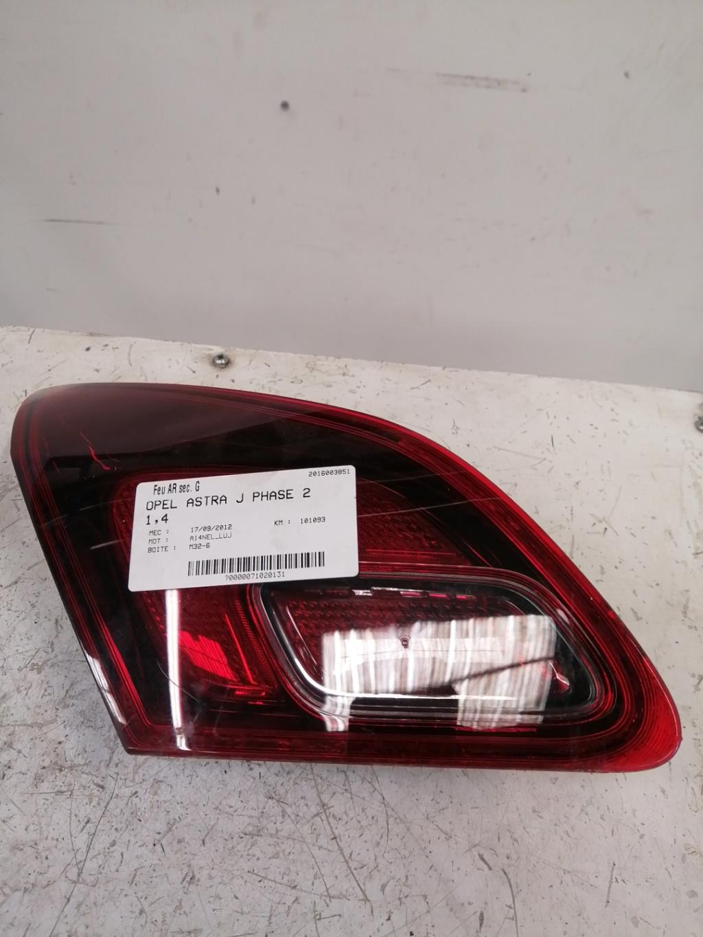Feu arriere secondaire gauche (feux) OPEL ASTRA J PHASE 2  - 1